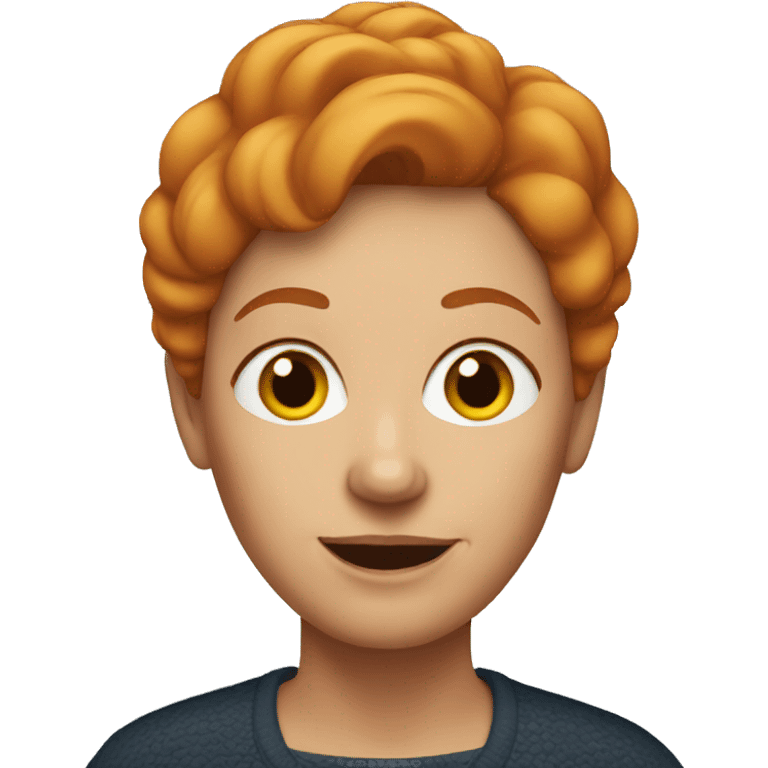 older woman with short ginger hair emoji