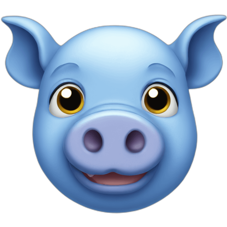 blue pig head emoji