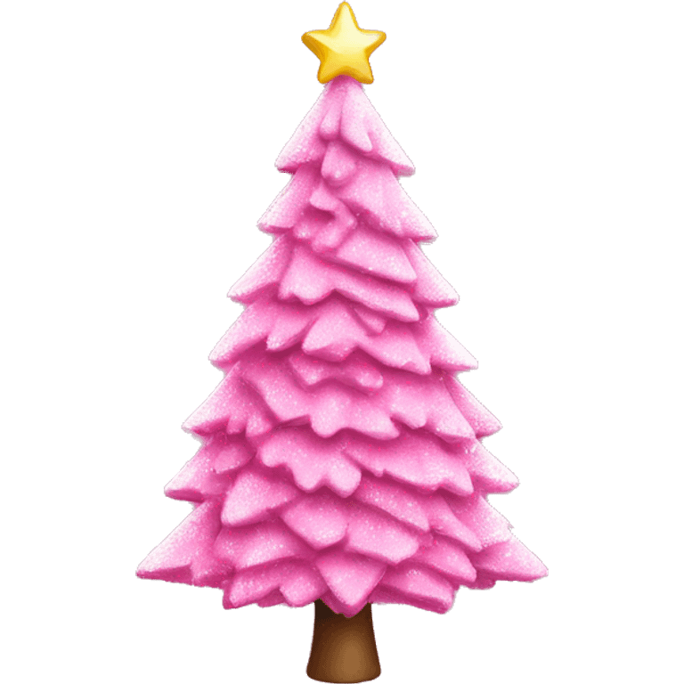 Pink Christmas tree emoji