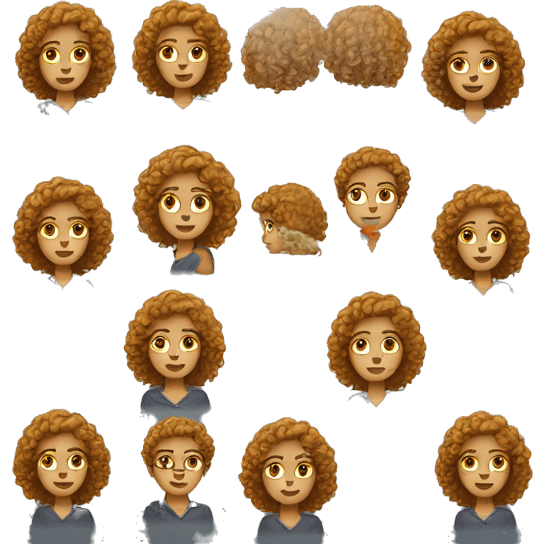 Business curly woman emoji