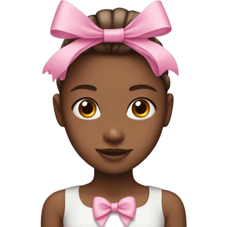 Girl with pink bow  emoji