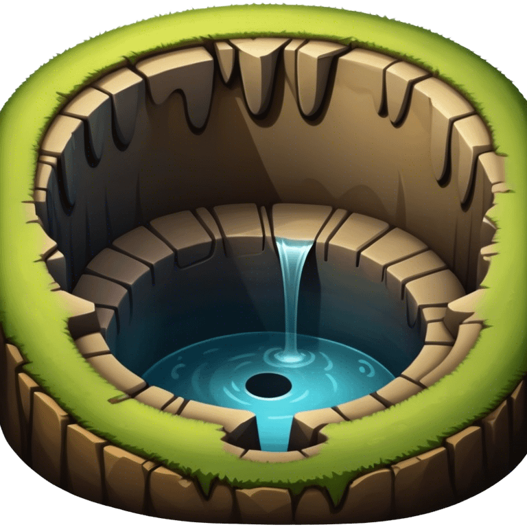 A deep hole or pit in the ground emoji