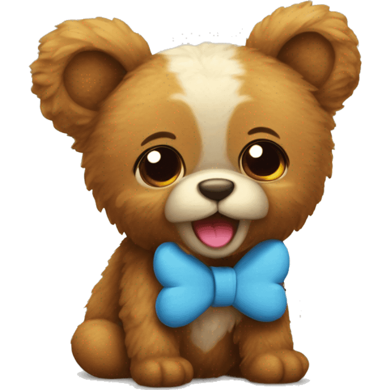 Nounours avec un nœud papillon  emoji