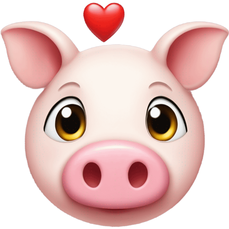 Cerdito con un corazón  emoji