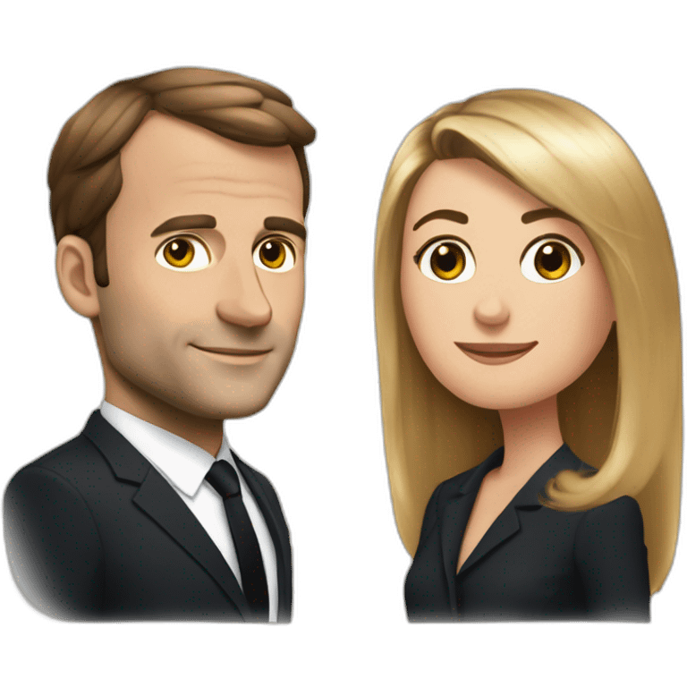 Macron et Brigitte emoji