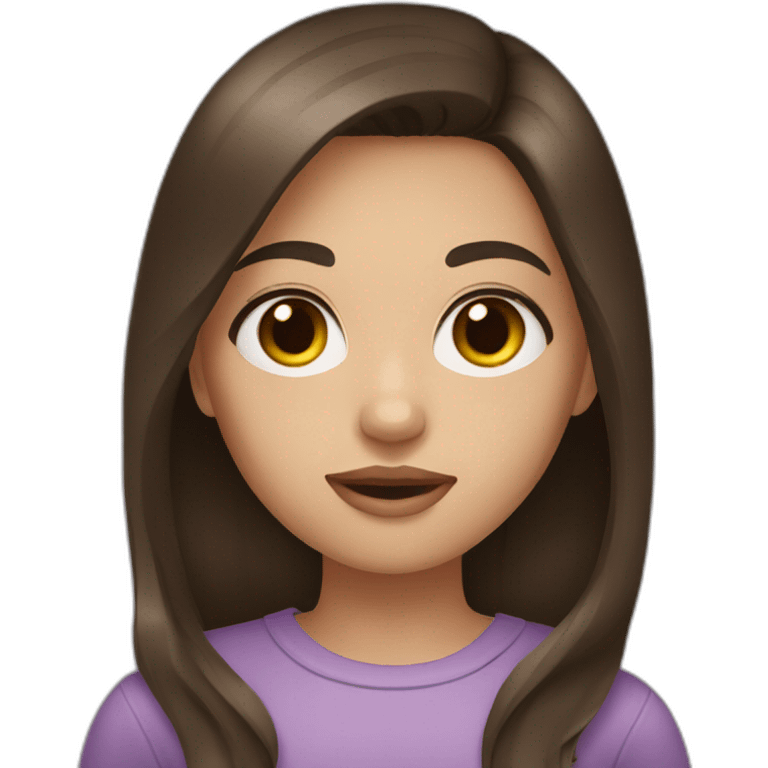 girl with hazel eyes and dark brown hair emoji