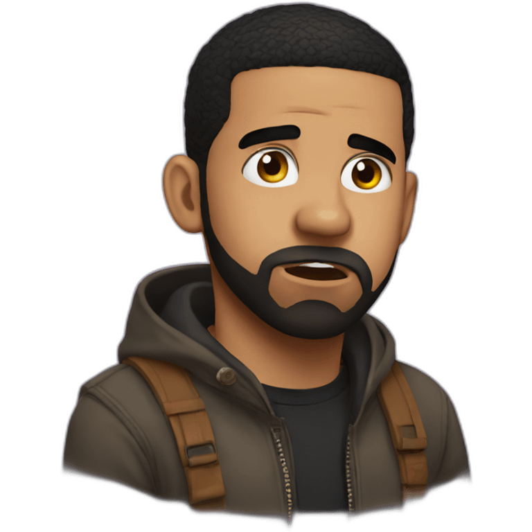 drake scared emoji