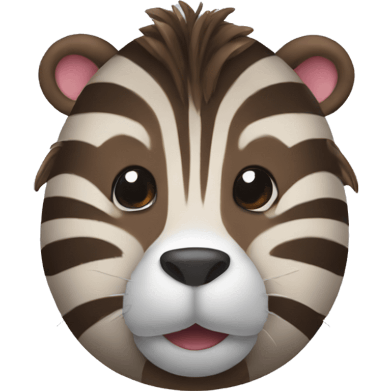 zebra as beaver emoji