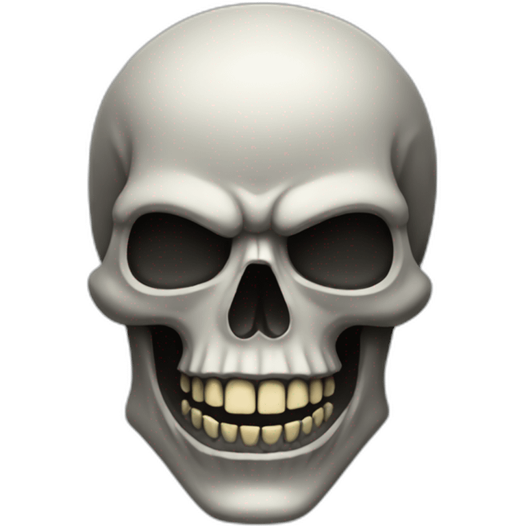 Heavy metal skeleton emoji