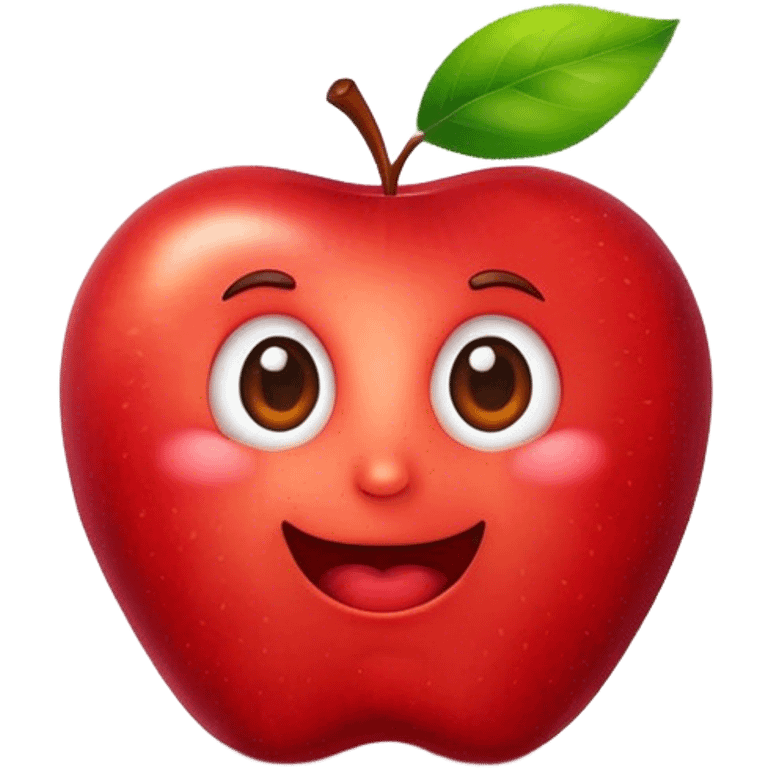 Manzana con cara emoji