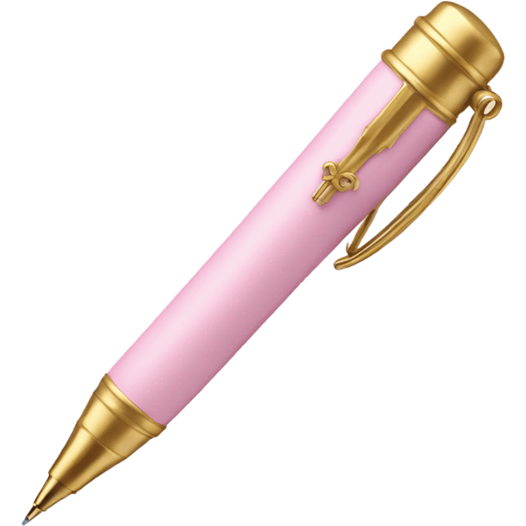 Cute pen pastel pink and gold  emoji