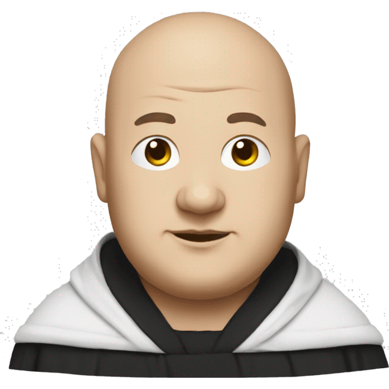 fat catholic monk in black and white robe emoji