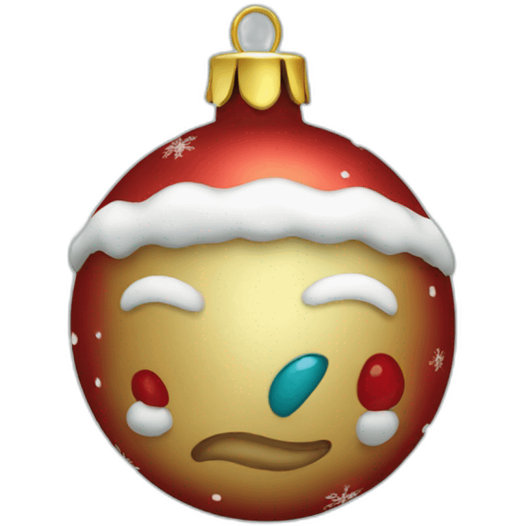 christmas bauble decorated emoji