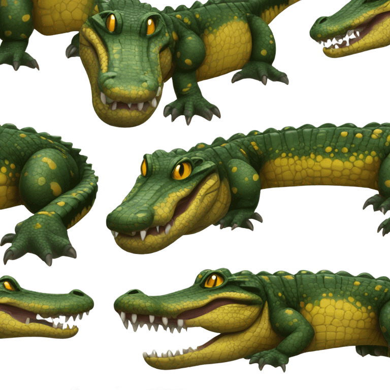 yellow-spotted alligator emoji