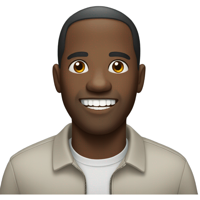 Wide african American man. Gap in teeth. emoji