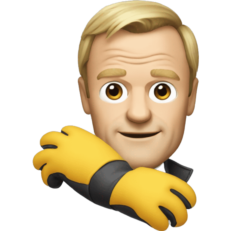 donald tusk wearing gloves emoji