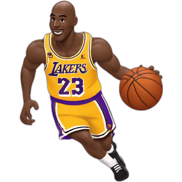 Michael Jordan with Lakers jersey emoji