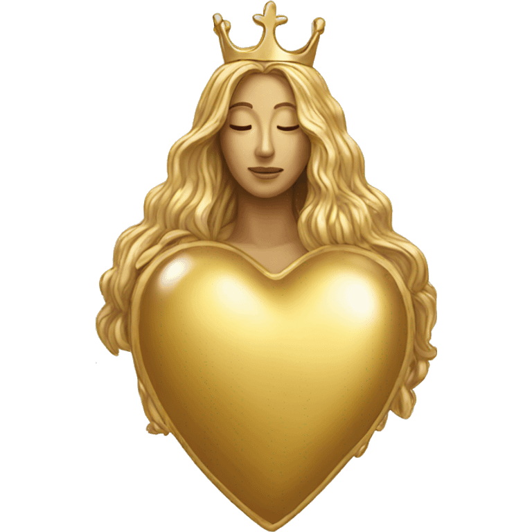 Gold sacred heart emoji