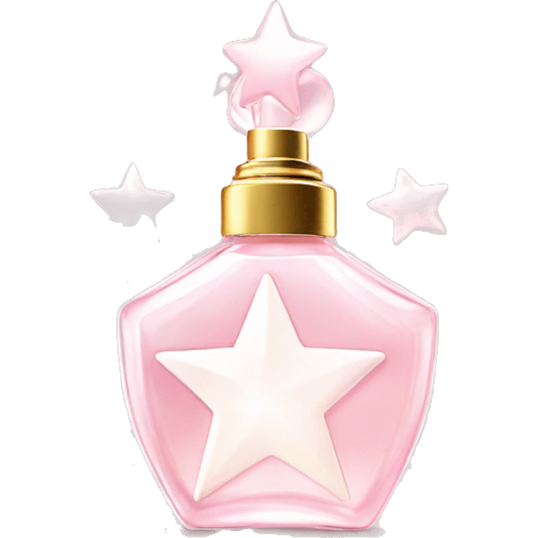 Light pink and white sparkly star dream perfume  emoji