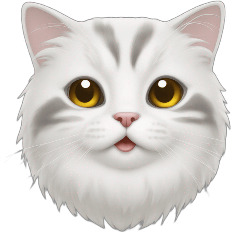 chat blanc qui fait pipi emoji