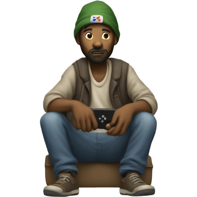 Hobo playing Xbox  emoji