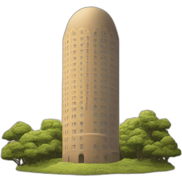 phallic building emoji