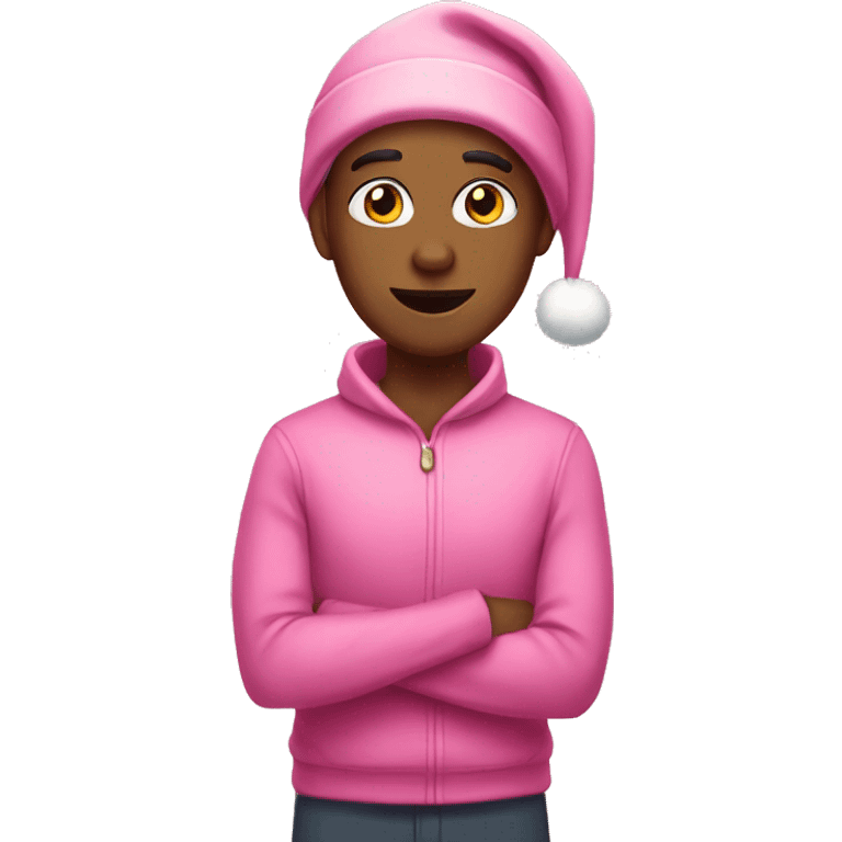 Christmas in pink emoji