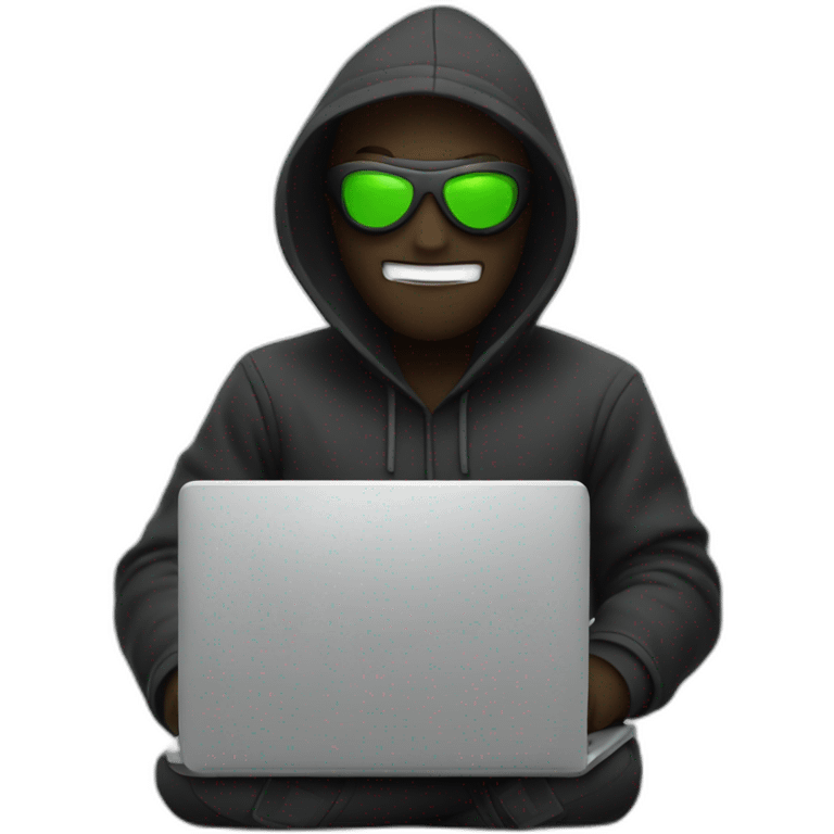 Hacker with laptop emoji