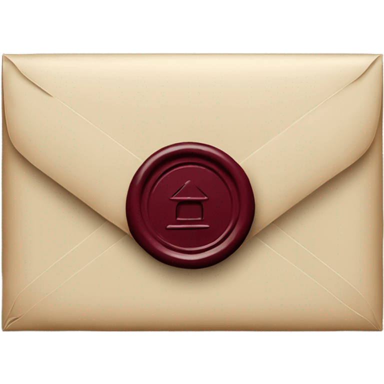 black envelope with burgundy wax seal emoji