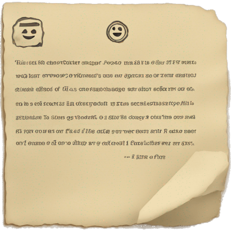 A paper letter with a stamp emoji