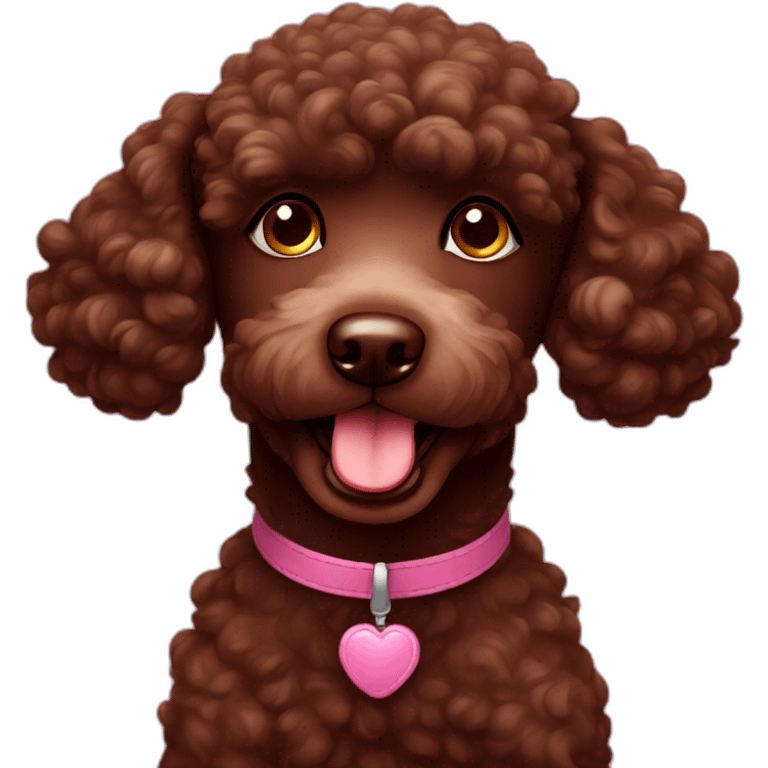 Chocolate poodle wink emoji