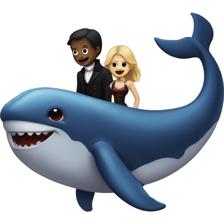 Whale and vampire emoji