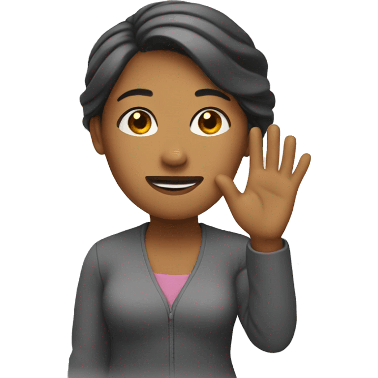 Woman raises her hand emoji