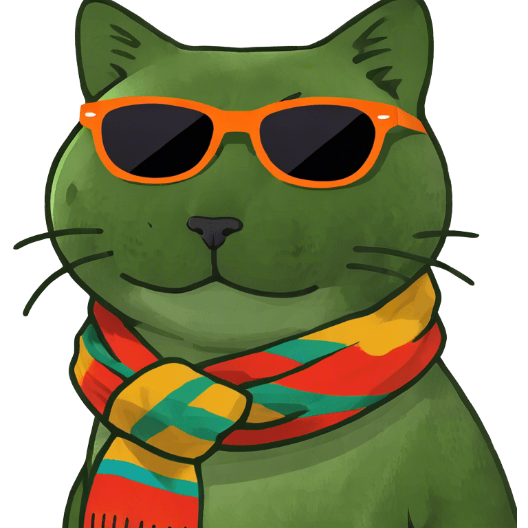 Cat with sunglasses emoji