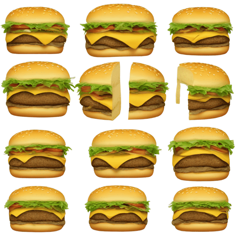 Cheeseburger with 10 layers emoji