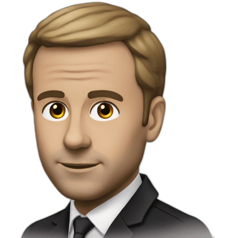 Macron black emoji