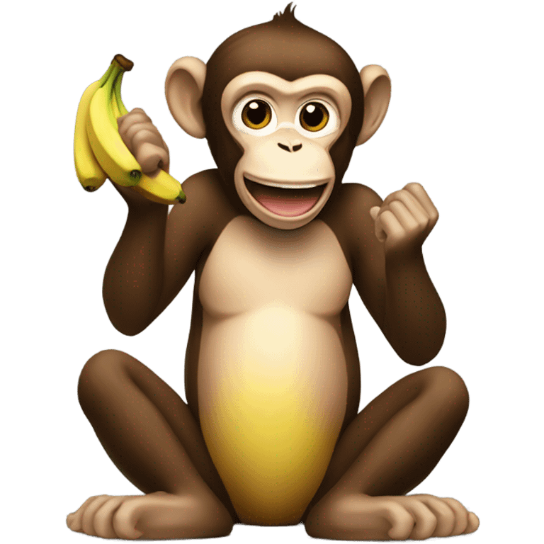 Monkey eating banana  emoji