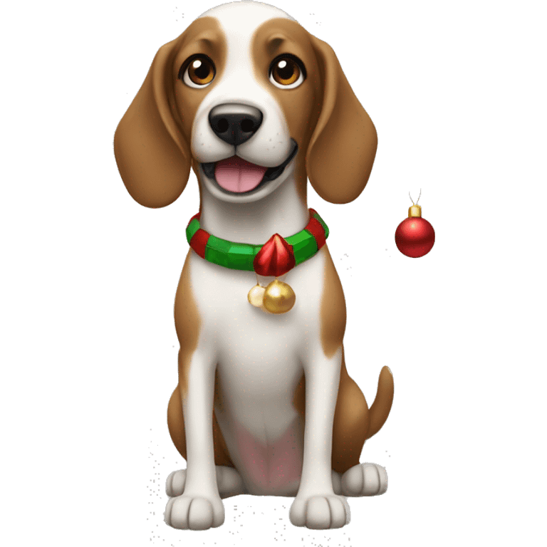 Dog christmas  emoji