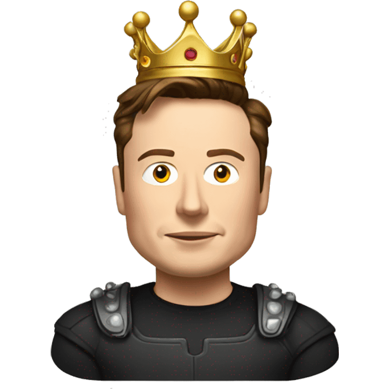 Elon musk with crown emoji