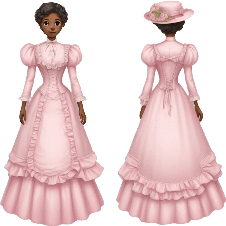 Victorian dress pink pastel emoji