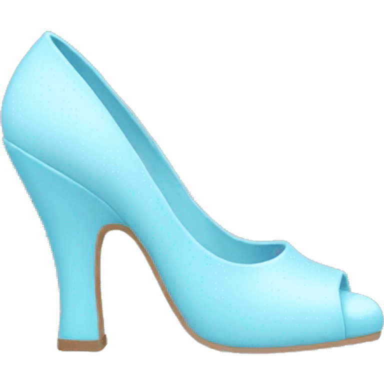 pastel blue heel emoji