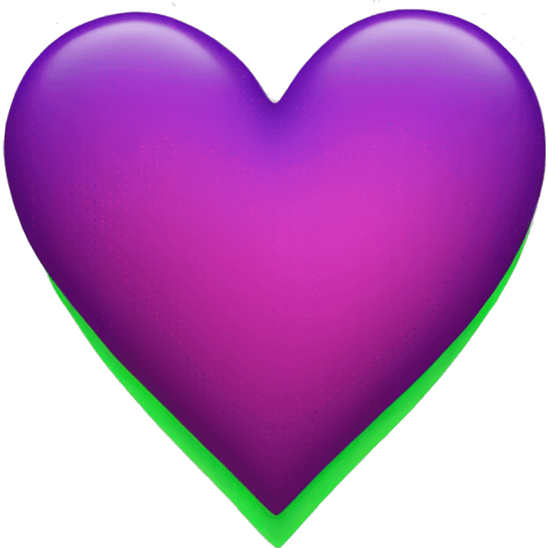 purple green magenta heart  emoji