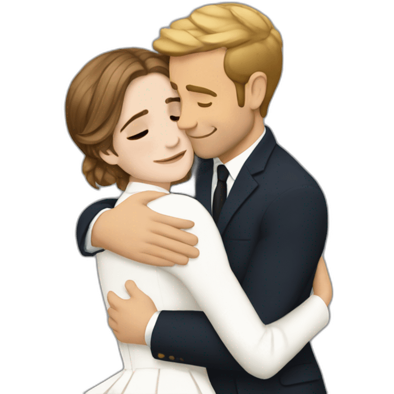 macron hugging emma watson emoji