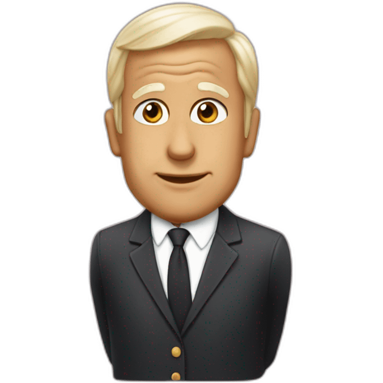 Caca qui fait un bisous à macron emoji