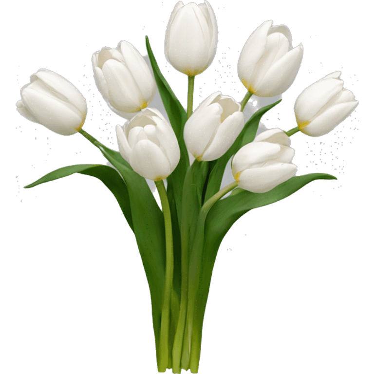 tulips white emoji