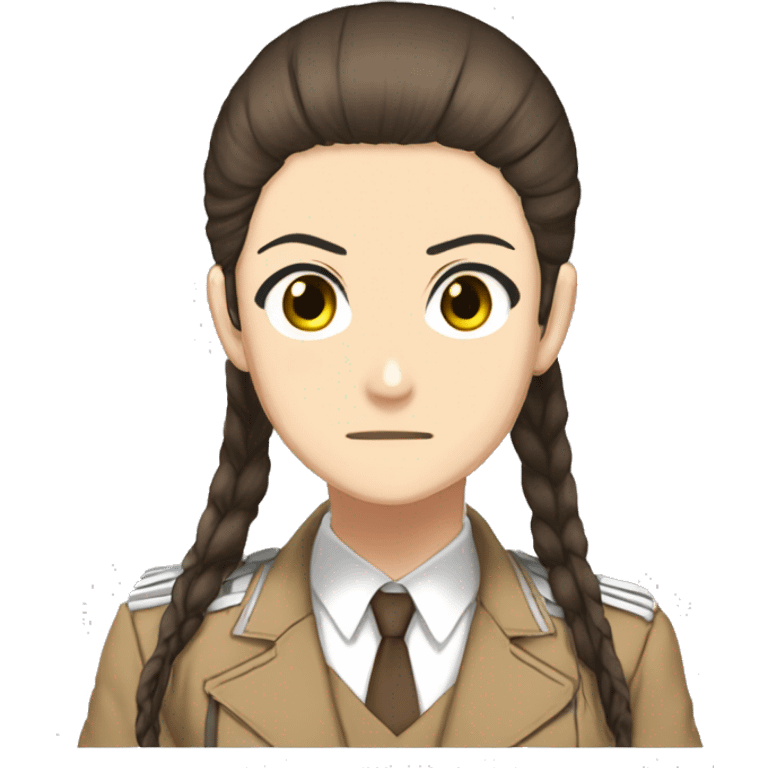 Sasha Braus brown hair hair in a ponytail anime attack on titan emoji