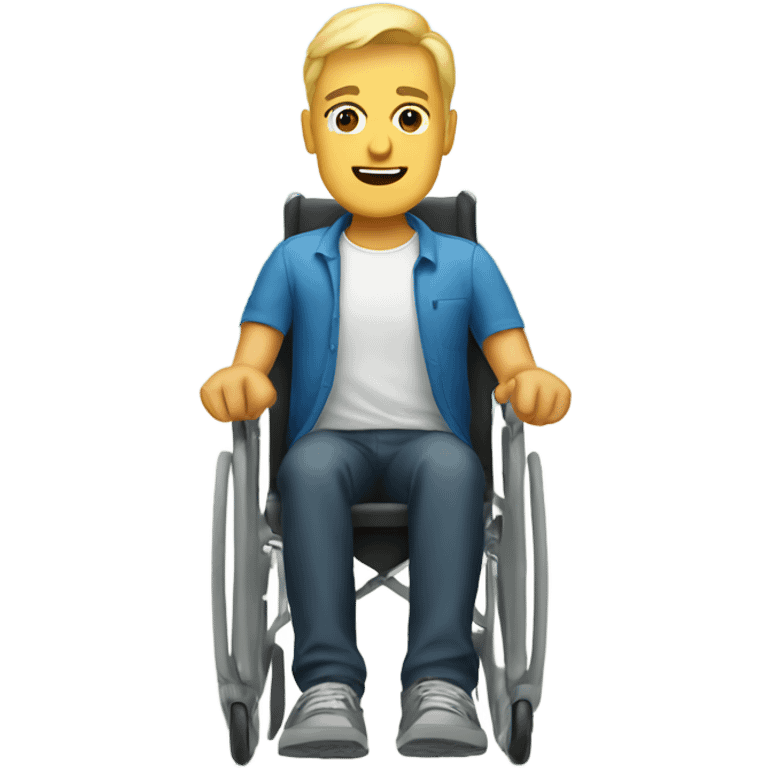 Blonde man in a wheelchair  emoji