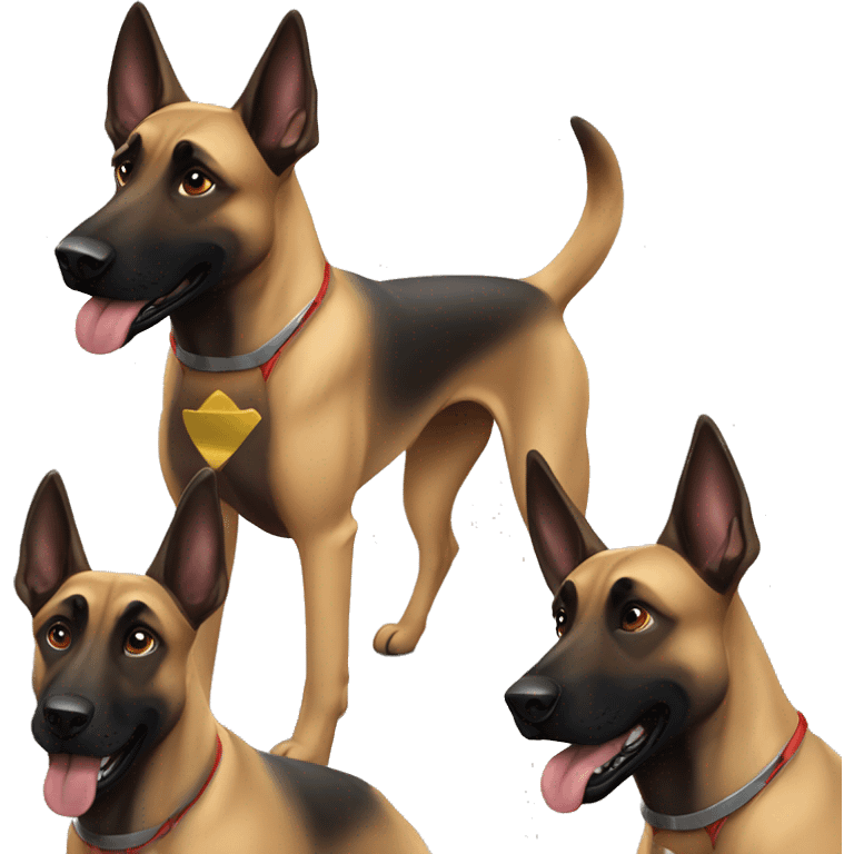 Belgian Malinois Dog Breed superman hero emoji