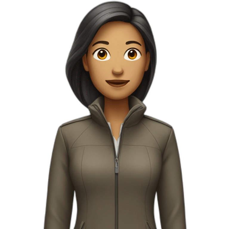 A woman in a longue jacket  emoji