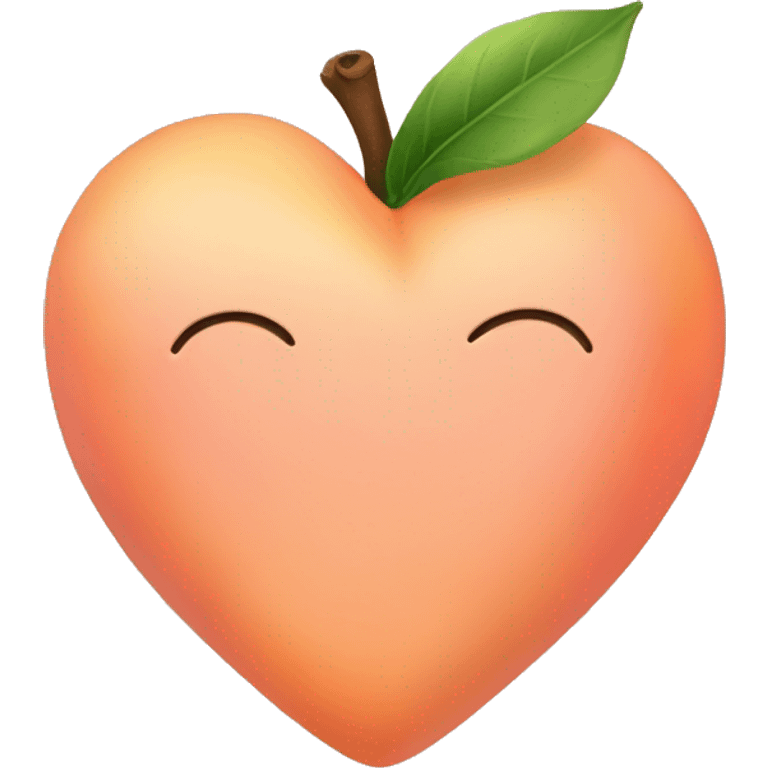 Peach colored heart emoji